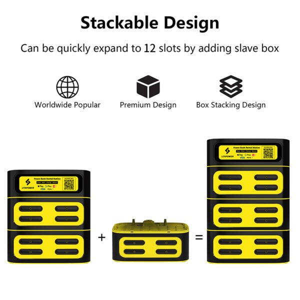stackable power bank sharing station